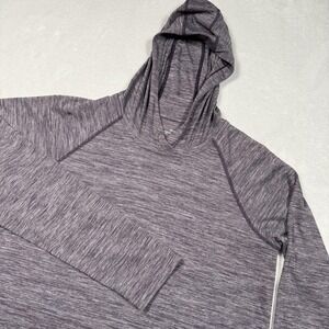 Under Armour Hoodie Womens Medium Purple HeatGear Drawstring Hem Athletic